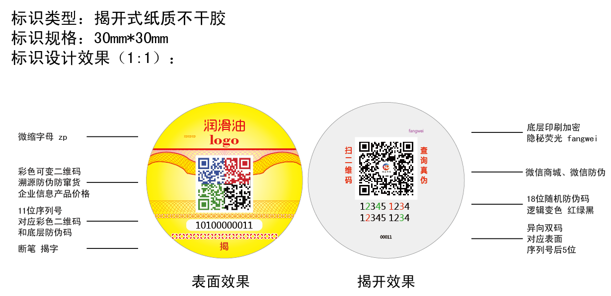 潤滑油溯源揭開標簽設(shè)計